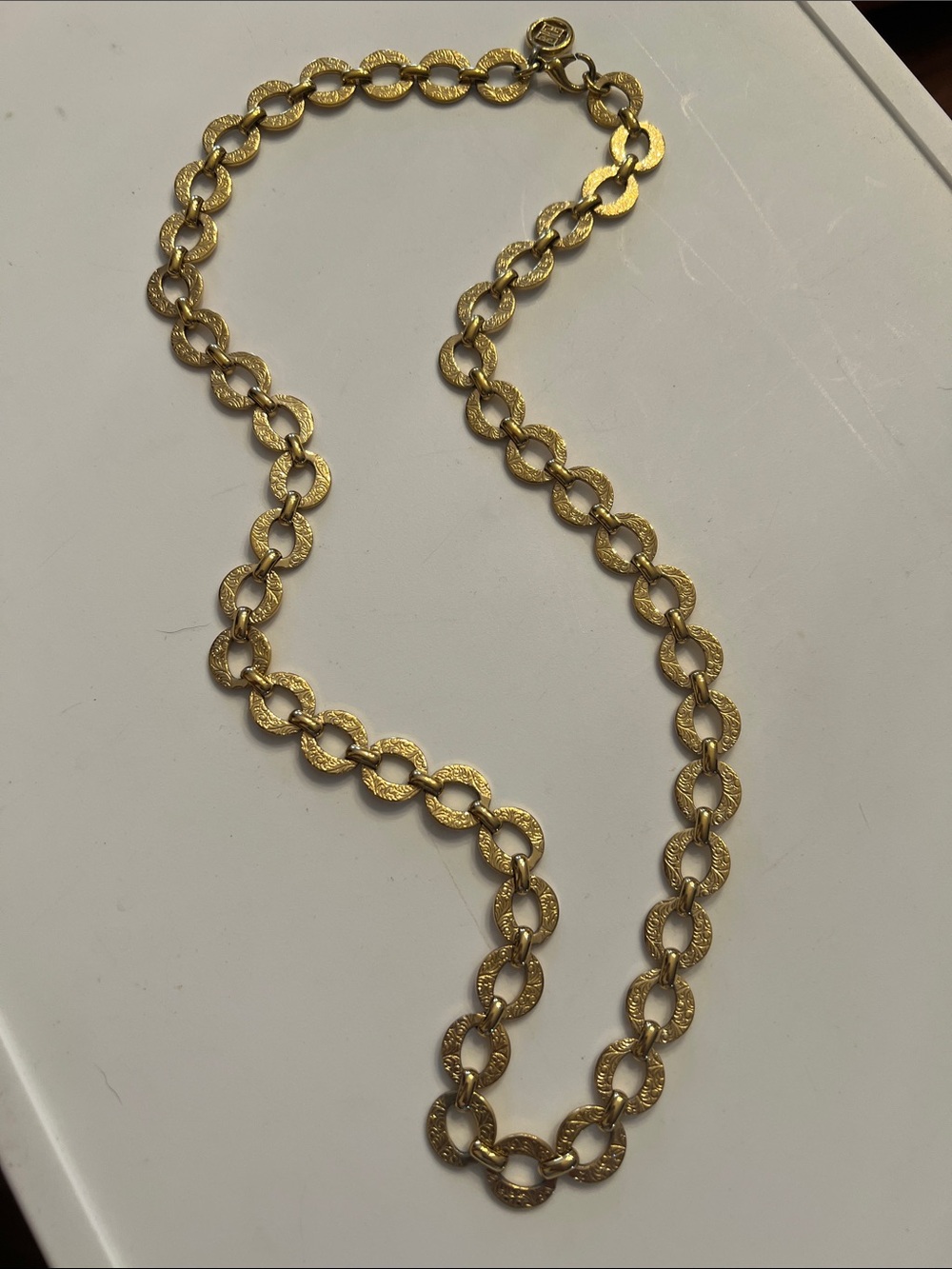 Vintage Givenchy Oval Link Necklace EEEUC